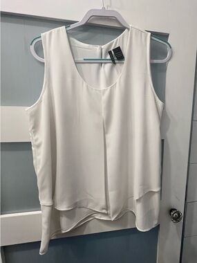 Zara White Sleeveless L, Layered dress wear.